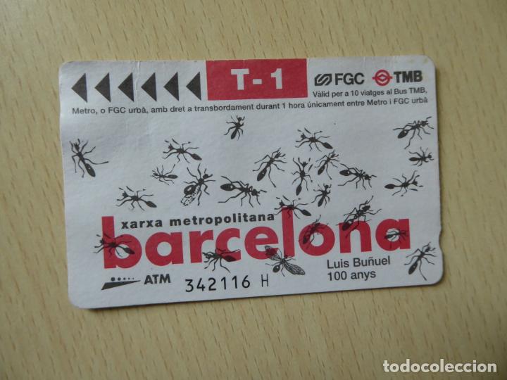 Colecionismos Bilhetes de Transporte: Barcelona -Billete T-1 10 viajes metro-FGC Xarxa metropolitana- 100 a&ntilde;os de Luis Bu&ntilde;uel