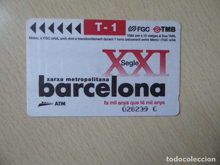Colecionismos Bilhetes de Transporte: Barcelona -Billete T-1, 10 viajes metro-FGC Xarxa metropolitana- 75 a&ntilde;os de Radio Barcelona
