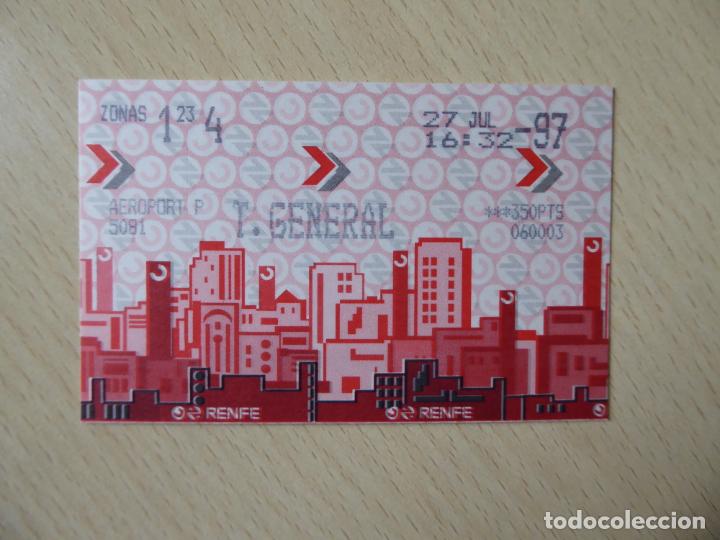 Colecionismos Bilhetes de Transporte: Billete Renfe - Aeropuerto - Tarifa General - 27-07-1997. Zonas 1-4