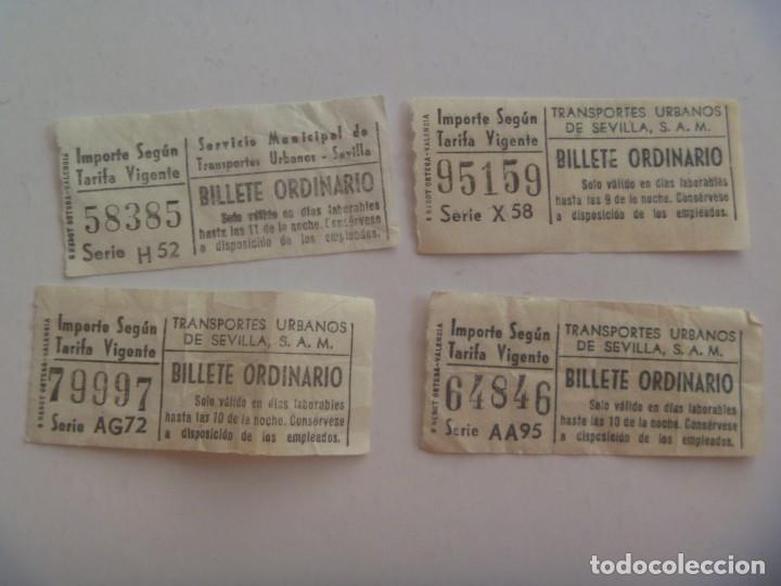 Collectables Transport Tickets: LOTE DE 4 BILLETES ORDINARIO DE AUTOBUS, SERVICIO MUNICIPAL TRANSPORTE URBANOS, A&Ntilde;OS 60. CAPICUAS