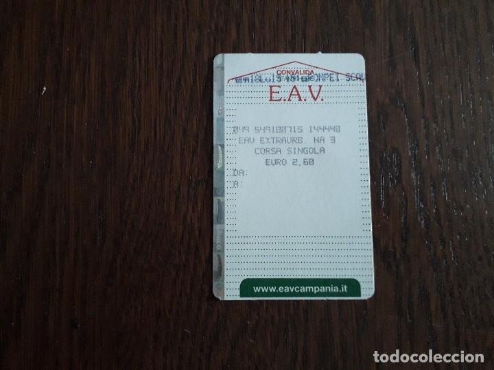 Colecionismos Bilhetes de Transporte: tarjeta billete transporte autobus E.A.V. campania, Pompeya. Italia.