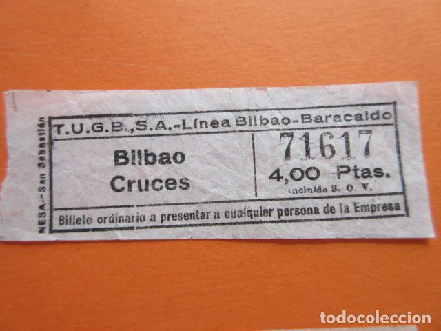 Coleccionismo Billetes de transporte: BILLETE BILBAO TUGBSA AUTOBUS O TROLEBUS BILBAO CRUCES - CAPICUA 71617