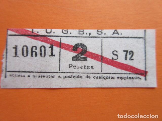 Coleccionismo Billetes de transporte: BILLETE BILBAO TUGBSA AUTOBUS O TROLEBUS - CAPICUA 10601