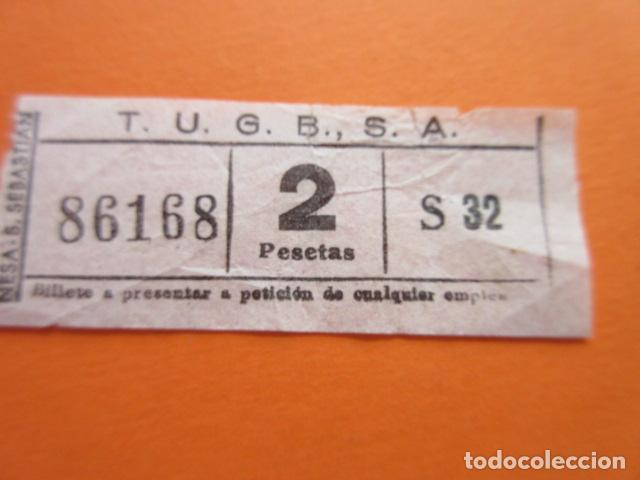 Coleccionismo Billetes de transporte: BILLETE BILBAO TUGBSA AUTOBUS O TROLEBUS - CAPICUA 86168
