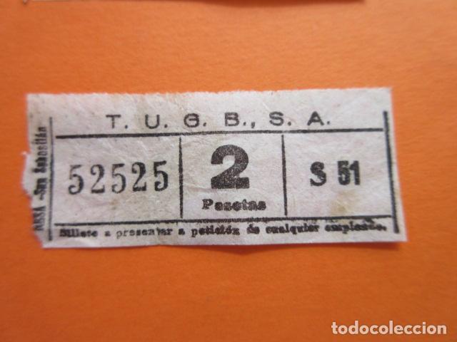 Coleccionismo Billetes de transporte: BILLETE BILBAO TUGBSA AUTOBUS O TROLEBUS - CAPICUA 52525
