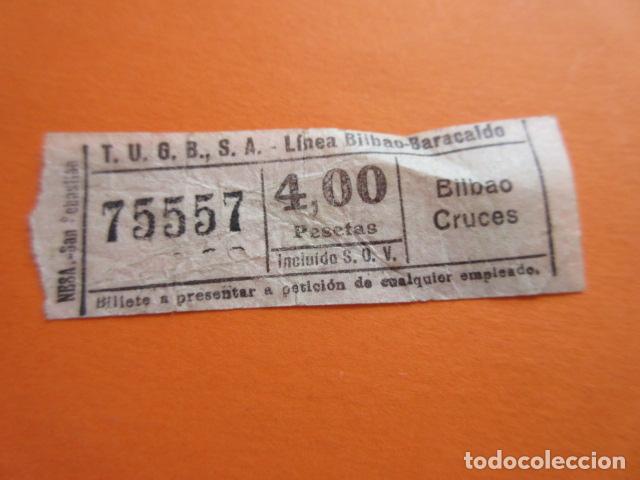 Collectables Transport Tickets: BILLETE BILBAO TUGBSA AUTOBUS O TROLEBUS - CAPICUA 75557 BILBAO CRUCES