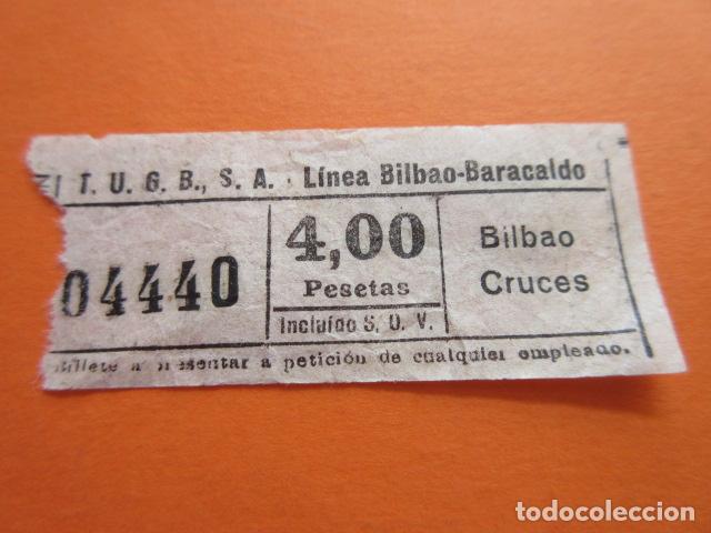 Collectables Transport Tickets: BILLETE BILBAO TUGBSA AUTOBUS O TROLEBUS - CAPICUA 04440 BILBAO CRUCES