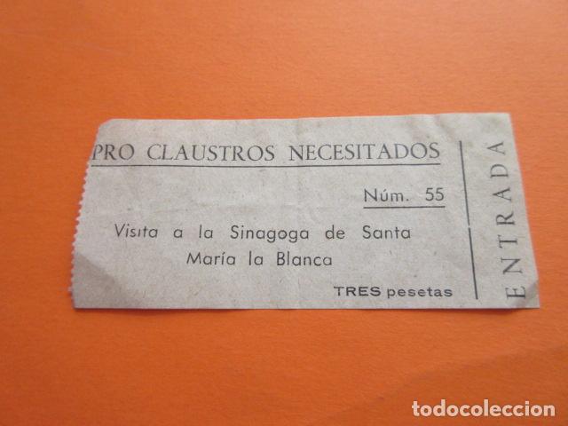 Collectables Transport Tickets: ENTRADA SINAGOGA SANTA MARIA LA BLANCA TOLEDO