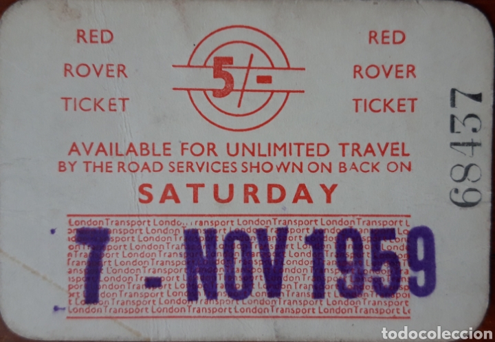 Coleccionismo billetes de transporte: BILLETE TRANSPORTE RED BUS ROVER