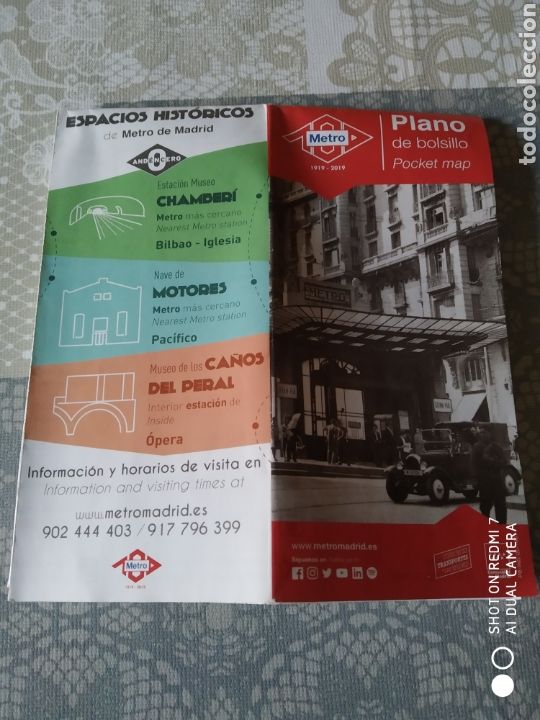 Coleccionismo Billetes de transporte: Plano de Metro Madrid 2019