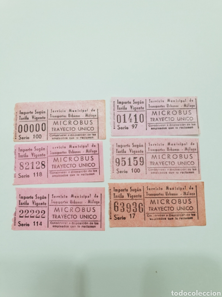 Coleccionismo Billetes de transporte: *3/ 6 ANTIGUOS BILLETES DE AUTOBUS NUMERACION CAPICUA