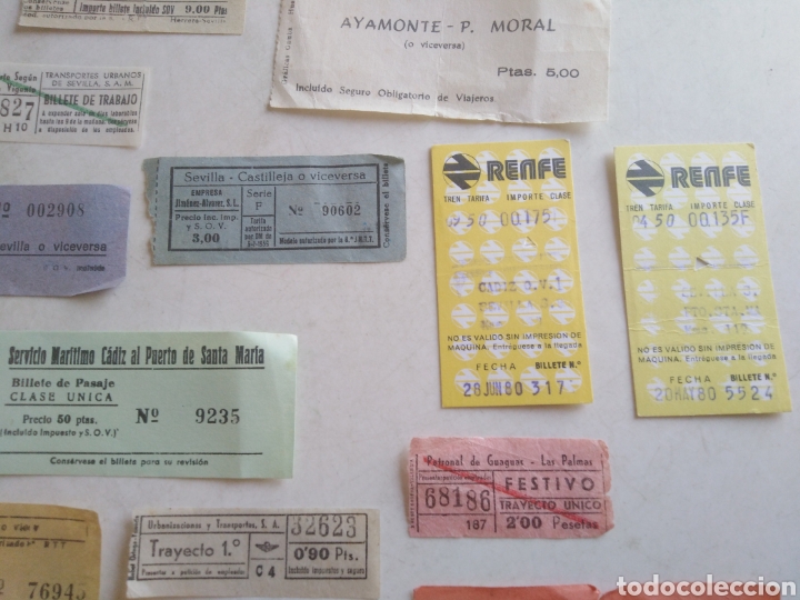 Coleccionismo Billetes de transporte: Lote de 24 billetes de transportes antiguos - Foto 9 - 213073442