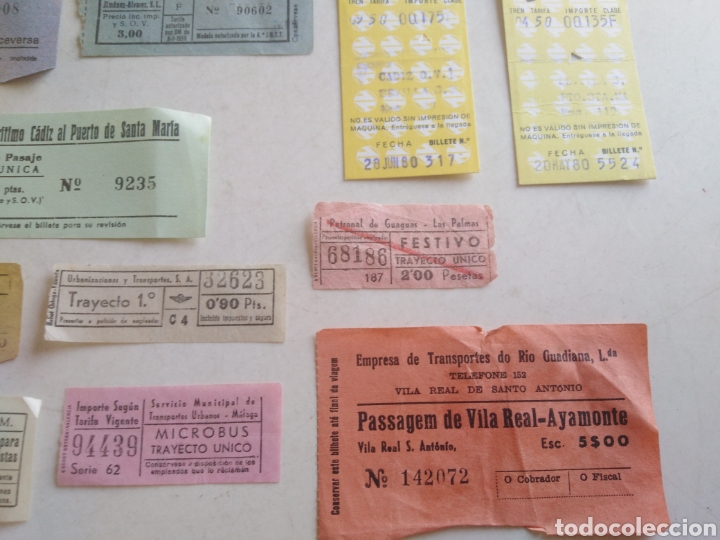 Coleccionismo Billetes de transporte: Lote de 24 billetes de transportes antiguos - Foto 10 - 213073442