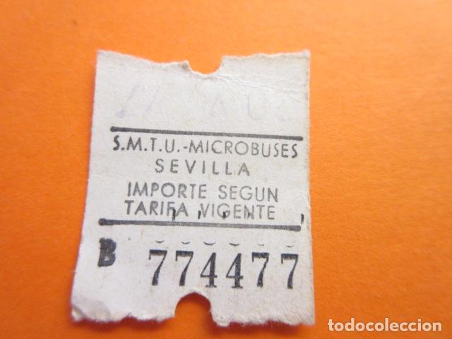 Collectables Transport Tickets: BILLETE SEVILLA MICROBUSES - AUTOBUS TROLEBUS - CAPICUA 774477- RENFE FERROCARRIL TRANVIA LOCOMOTORA