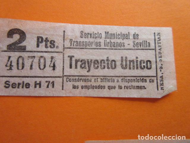 Collectables Transport Tickets: BILLETE SEVILLA - AUTOBUS - CAPICUA 40704 - TRANVIA LOCOMOTORA RENFE TROLEBUS TREN FERROCARRIL