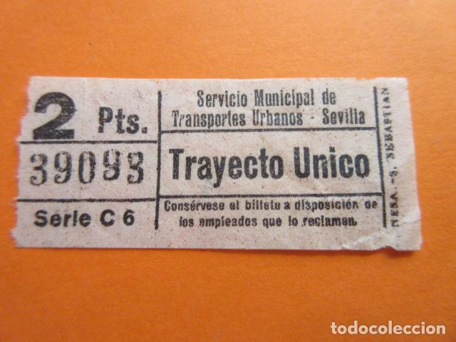 Collectables Transport Tickets: BILLETE SEVILLA - AUTOBUS - CAPICUA 39093 - TRANVIA LOCOMOTORA RENFE TROLEBUS TREN FERROCARRIL