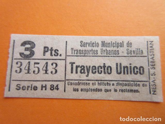 Collectables Transport Tickets: BILLETE SEVILLA - AUTOBUS - CAPICUA 34543 - TRANVIA LOCOMOTORA RENFE TROLEBUS TREN FERROCARRIL