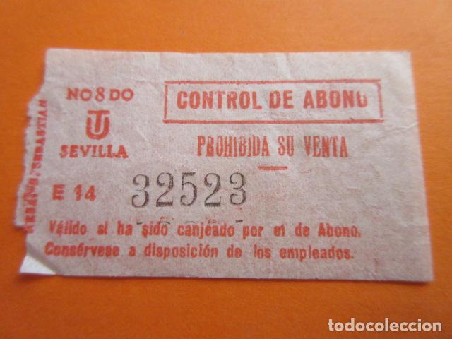 Collectables Transport Tickets: BILLETE SEVILLA - AUTOBUS - CAPICUA 32523 - TRANVIA LOCOMOTORA RENFE TROLEBUS TREN FERROCARRIL