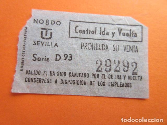 Collectables Transport Tickets: BILLETE SEVILLA - AUTOBUS - CAPICUA 29292 - TRANVIA LOCOMOTORA RENFE TROLEBUS TREN FERROCARRIL
