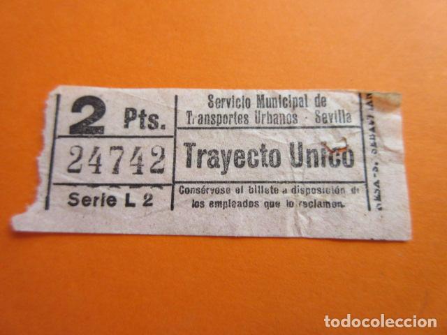 Collectables Transport Tickets: BILLETE SEVILLA - AUTOBUS - CAPICUA 24742 - TRANVIA LOCOMOTORA RENFE TROLEBUS TREN FERROCARRIL