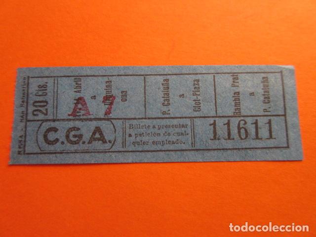 Collectables Transport Tickets: 1 BILLETE BARCELONA COMPA&Ntilde;IA GENERAL DE AUTOBUSES CAPICUA 11611