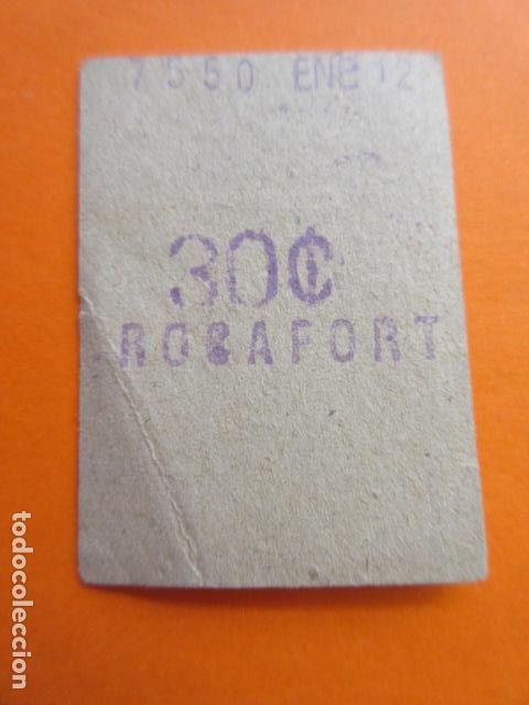 Colecionismos Bilhetes de Transporte: 1 BILLETE METRO BARCELONA PARADA ROCAFORT 30 C