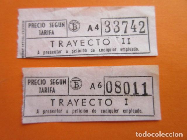 Collectables Transport Tickets: 2 BILLETE BARCELONA DIFERENTE TRAYECTO