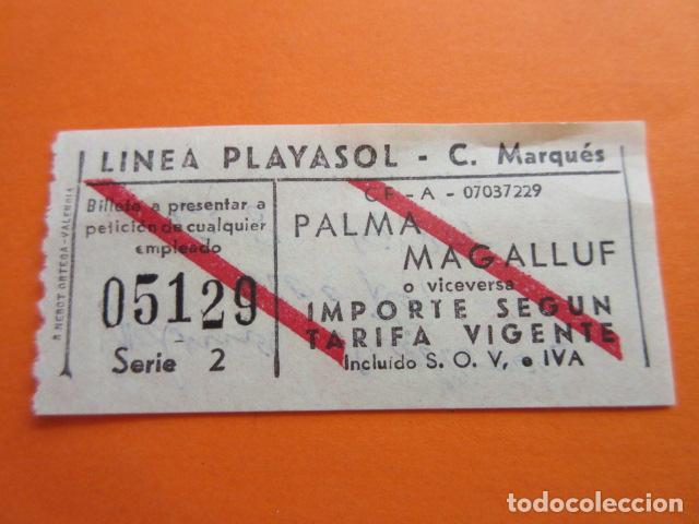 Colecionismos Bilhetes de Transporte: 1 BILLETE LINEA PLAYASOL PALMA MALLORCA MAGALLUF