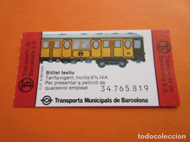 Sammeln von Fahrkarten: 1 BILLETE BARCELONA FESTIU