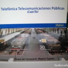 Coleccionismo Billetes de transporte: FOLDER TARJETA DE TELEFONO,IBEREX 99.MUSEO DEL FERROCARRIL.TRENES.TARJETAS TELEFONO