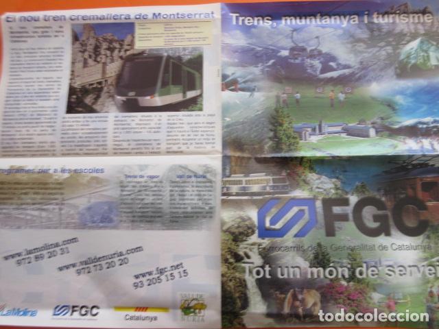 Collectables Transport Tickets: FOLLETO FERROCARRILES GENERALITAT MONTSERRAT CREMALLERA FUNICULAR TREN FERROCARRIL NURIA LA MOLINA