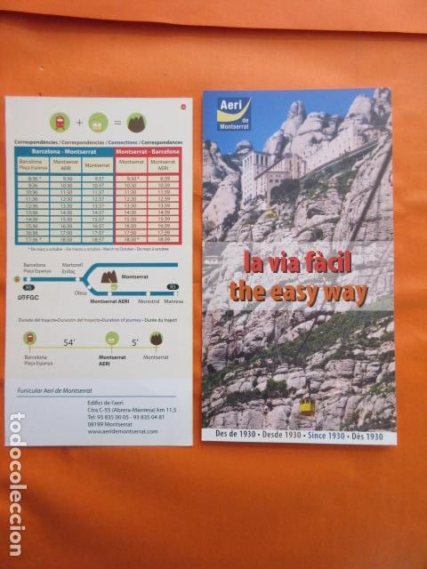 Collectables Transport Tickets: FOLLETO FERROCARRILES GENERALITAT MONTSERRAT CREMALLERA FUNICULAR AEREO FERROCARRIL NURIA LA MOLINA