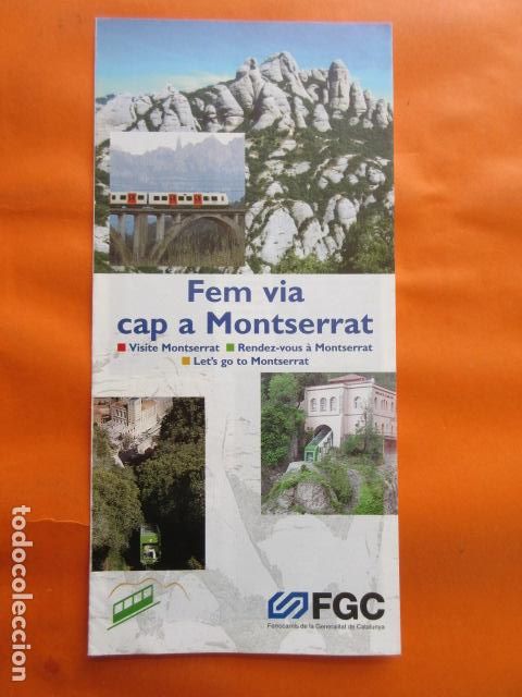 Collectables Transport Tickets: FOLLETO FERROCARRILES GENERALITAT MONTSERRAT CREMALLERA FUNICULAR AEREO FERROCARRIL NURIA LA MOLINA
