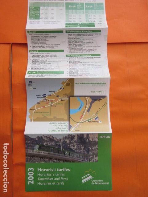 Collectables Transport Tickets: FOLLETO FERROCARRILES GENERALITAT MONTSERRAT CREMALLERA FUNICULAR AEREO FERROCARRIL NURIA LA MOLINA