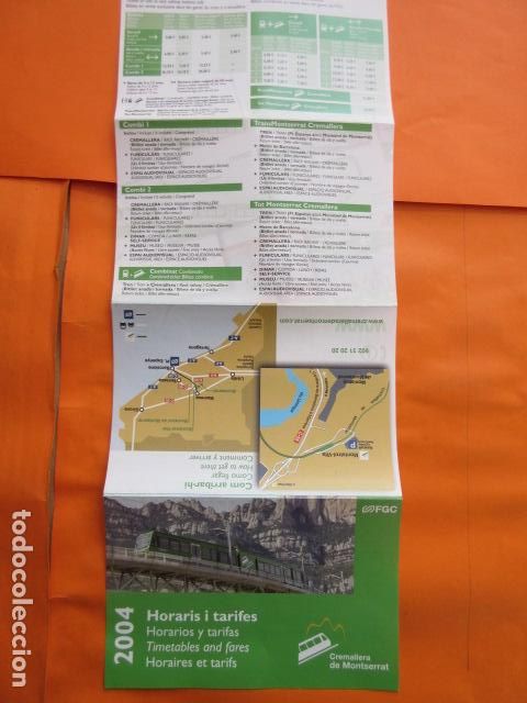 Collectables Transport Tickets: FOLLETO FERROCARRILES GENERALITAT MONTSERRAT CREMALLERA FUNICULAR AEREO FERROCARRIL NURIA LA MOLINA