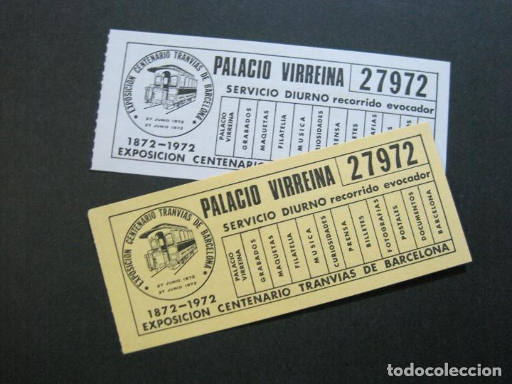 Collectionnisme Billets de transport: EXPOSICION CENTENARIO TRANVIAS DE BARCELONA-2 BILLETES PALACIO VIRREINA-VER FOTOS-(73.403)