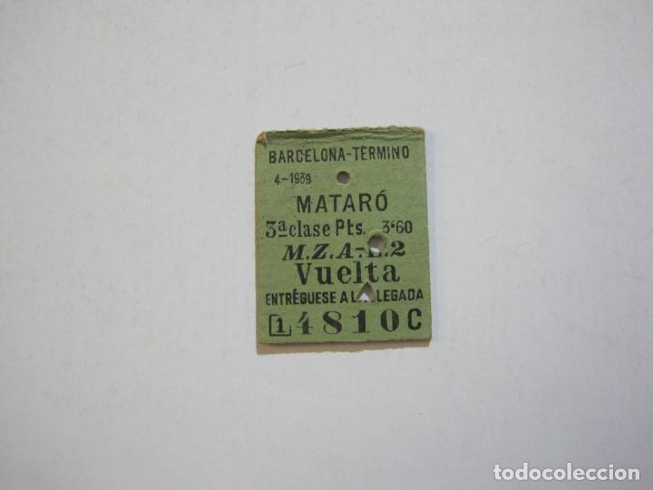 Collectionnisme Billets de transport: BARCELONA-MATARO-3&ordf; CLASE-BILLETE DE TREN-A&Ntilde;O 1934-VER FOTOS-(K-13)