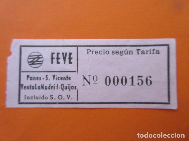 Colecionismos Bilhetes de Transporte: BILLETE FEVE PANES SAN VICENTE VENTA LA MADRID QUIJOS SANTANDER COLOR ROSA