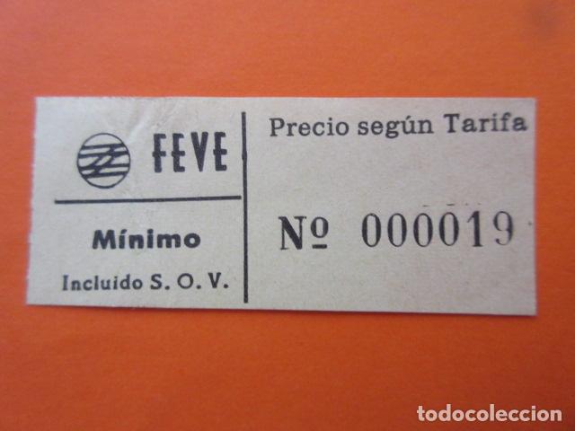 Colecionismos Bilhetes de Transporte: BILLETE FEVE MINIMO SANTANDER COLOR AMARILLO
