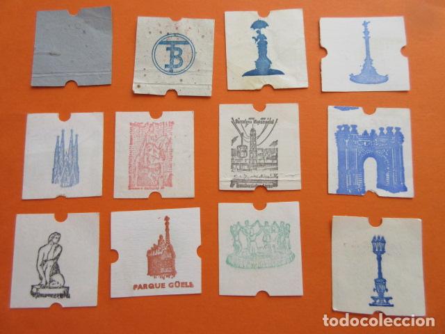 Collectables Transport Tickets: COLECCION 12 BILLETES TRASERAS DIFERENTES MONUMENTOS Y LOGO TB
