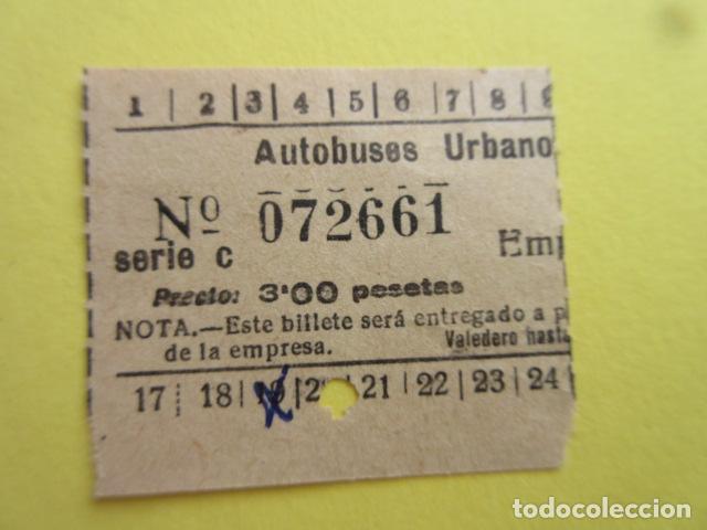 Collectionnisme Billets de transport: BILLETE AUTOBUSES URBANOS