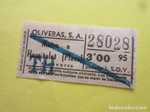 Colecionismos Bilhetes de Transporte: BILLETE CAPICUA 28028 AUTOBUSES OLIVERAS BARCELONA