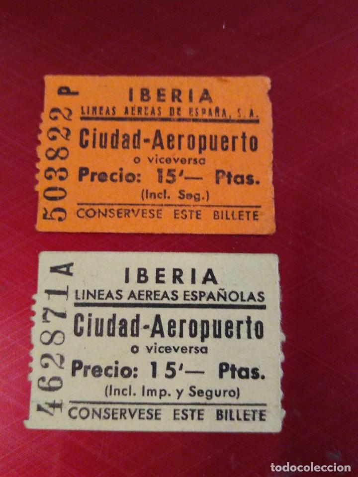 Collectables Transport Tickets: 2 billetes Iberia. Ciudad aeropuerto.