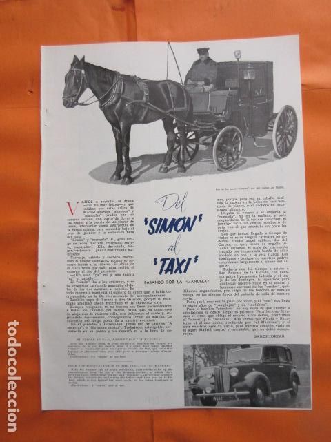 Colecionismos Bilhetes de Transporte: ARTICULO 1953 - DEL SIMON AL TAXI PASANDO POR LA MANUELA - RENFE FERROCARRIL TRANVIA METRO