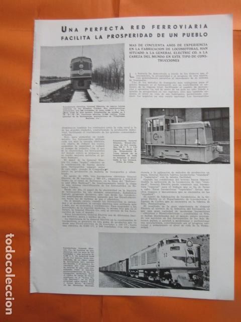 Colecionismos Bilhetes de Transporte: ARTICULO 1953 - LOCOMOTORA GENERAL ELECTRIC CUBA - RENFE FERROCARRIL TRANVIA METRO