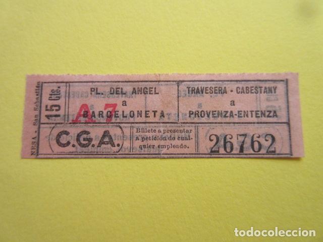 Collectionnisme Billets de transport: BILLETE CGA COMPA&Ntilde;IA GENERAL AUTOBUSES DE BARCELONA VER TRAYECTOS - CAPICUA 26762