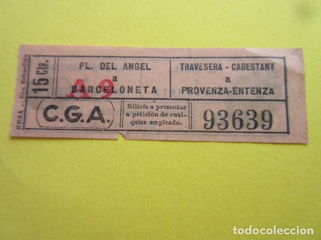 Colecionismos Bilhetes de Transporte: BILLETE CGA COMPA&Ntilde;IA GENERAL AUTOBUSES DE BARCELONA VER TRAYECTOS - CAPICUA 93639
