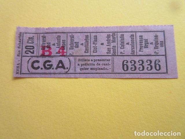 Colecionismos Bilhetes de Transporte: BILLETE CGA COMPA&Ntilde;IA GENERAL AUTOBUSES DE BARCELONA VER TRAYECTOS - CAPICUA 63336