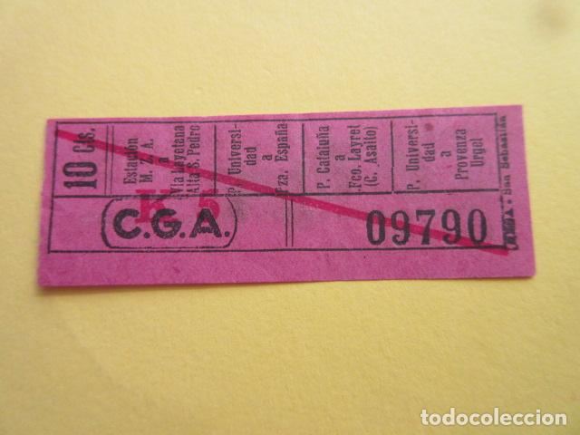 Colecionismos Bilhetes de Transporte: BILLETE CGA COMPA&Ntilde;IA GENERAL AUTOBUSES DE BARCELONA VER TRAYECTOS - CAPICUA 09790