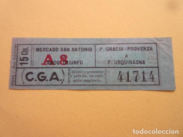 Colecionismos Bilhetes de Transporte: BILLETE CGA COMPA&Ntilde;IA GENERAL AUTOBUSES DE BARCELONA VER TRAYECTOS - CAPICUA 41714